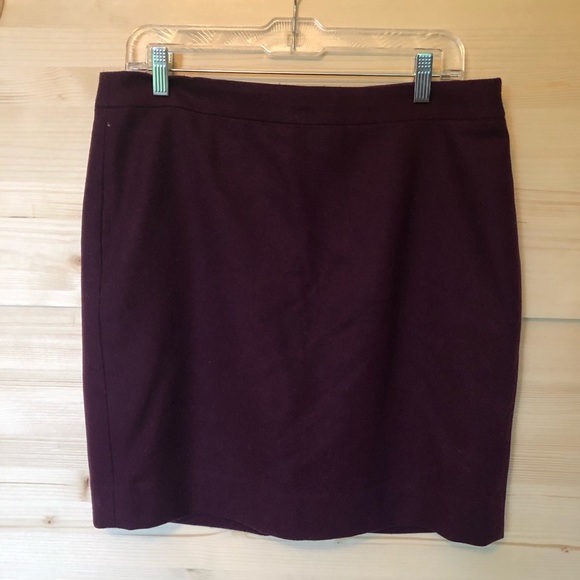 J. Crew Factory Double-Notched Wool Mini Skirt - Picture 3 of 8